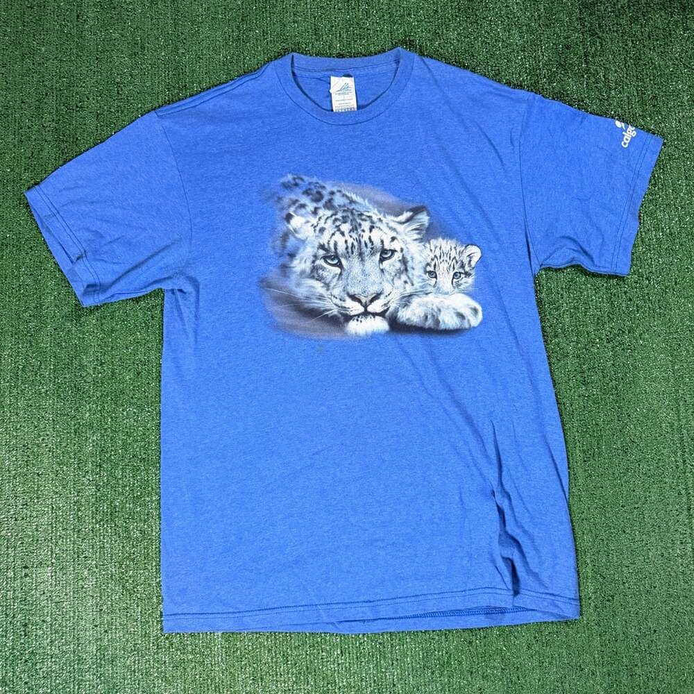 Calgary Zoo Protector Snow Leopard T-Shirt Blue Large